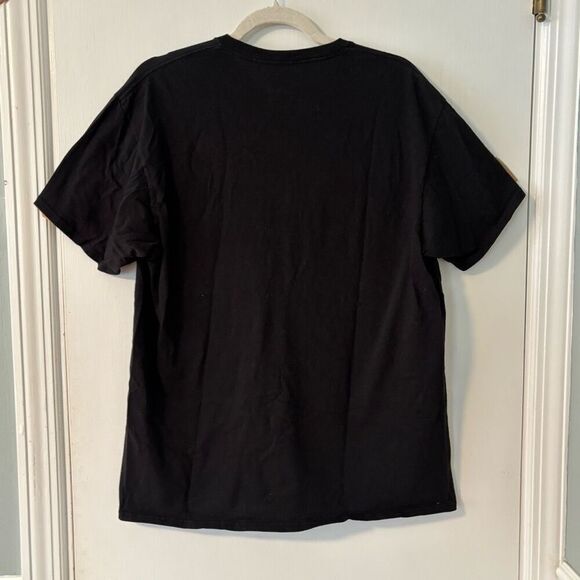 Nirvana Smells like teen spirit L mens graphic smiley face black yellow cotton - Picture 3 of 5